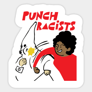 Punch racists Sticker